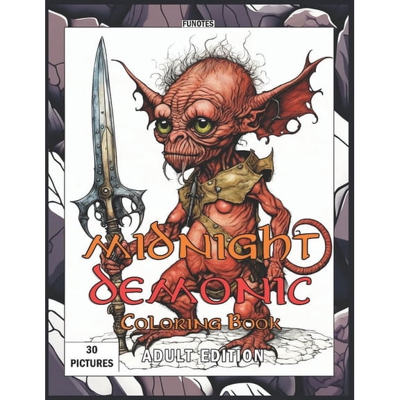 Midnight Demonic Coloring Book Adult Edition (Paperback)