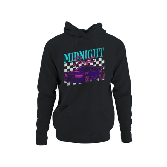Midnight Drift Racing Graphic Men's Hoodie