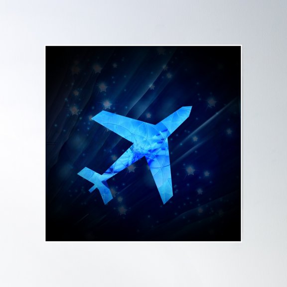 Midnight Flight Poster Wall Art, Modern Wall Decor, 30x30 UNFRAMED