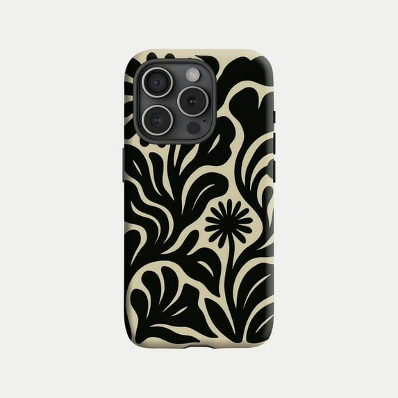 Midnight Flora Dark Elegant Botanical Aesthetic Protective Phone Case with iPhone 17 to 11 Pro Max