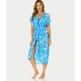 thumbnail image 1 of Women's Midnight Floral V Neck Twist Front Midi Dress Cover Up, 1 of 3