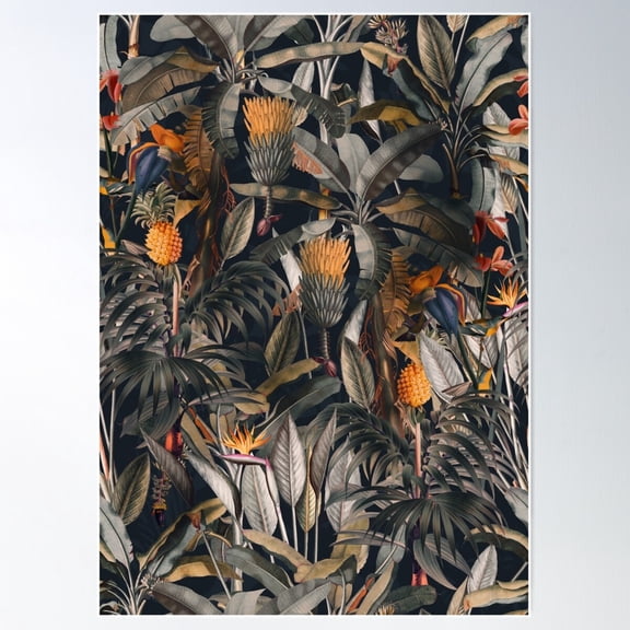 Midnight Forest Iii Poster Wall Art, Modern Wall Decor For Living Room Bedroom, 12x18 UNFRAMED