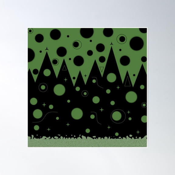 Midnight Forest Poster Wall Art, Modern Wall Decor, 16x16 UNFRAMED