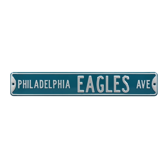 Midnight Green Philadelphia Eagles 6" x 36" Steel Street Sign