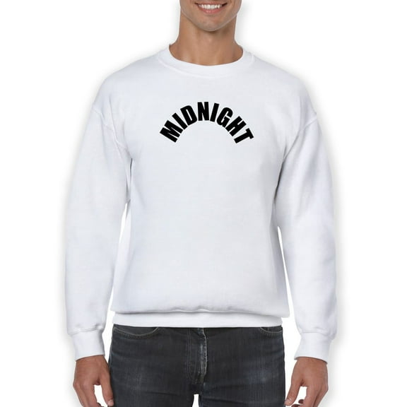 Midnight Half Circle Tagline Sweatshirt Men -GoatDeals Designs, Male 3X-Large