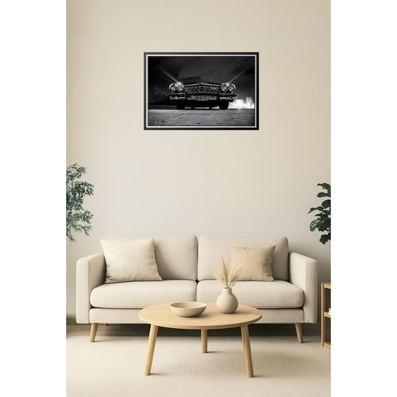 Midnight Impala SS Poster – Noir Power in Black & Chrome 【Photo Paper】
