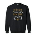 thumbnail image 1 of Midnight Kisses & New Year Wishes Happy New Year Festive Unisex Adult Crewneck Sweatshirt-Black-large, 1 of 4