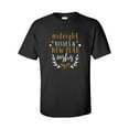 thumbnail image 1 of Midnight Kisses & New Year Wishes Happy New Year Festive Unisex Adult Short Sleeve T-shirt-Black-small, 1 of 4