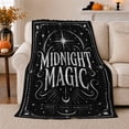thumbnail image 1 of Midnight Magic Celestial Star, Festive Halloween Scene, Warm Flannel Blanket for Living Room and Reading Nook with Detailed Artwork, Art Lovers Christmas Gift, Festive Home Decor, 1 of 9