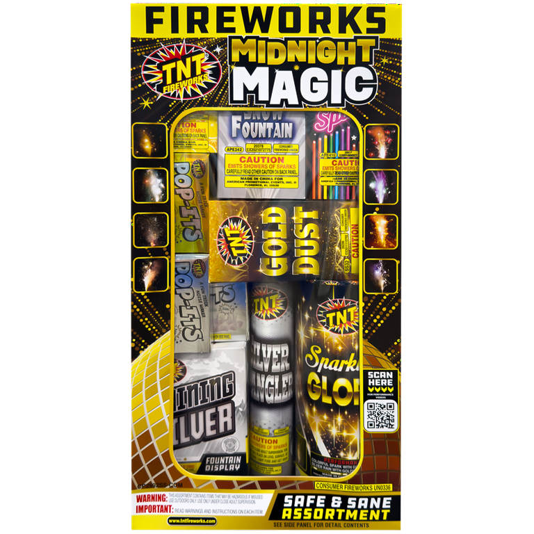 Midnight Magic, TNT Fireworks, Ground Based Sparkling Fountain
