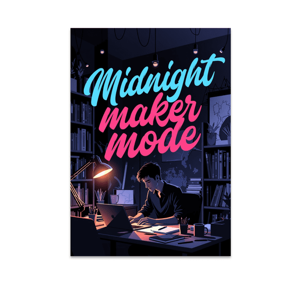 Midnight Maker Mode Poster Art - Creative Individual - 13x19 Poster Print