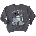 thumbnail image 1 of Midnight Margarita Cocktail Halloween Night Fun Drinks Crewneck Sweatshirt, L, Charcoal, 1 of 6