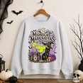 thumbnail image 1 of Midnight Margaritas Black Cat Halloween Sweatshirt, Witchy Cocktail Sweater for Spooky Season, 1 of 13