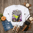 thumbnail image 1 of Midnight Margaritas Black Cat Halloween Sweatshirt, Witchy Cocktail Sweater for Spooky Season, 1 of 13