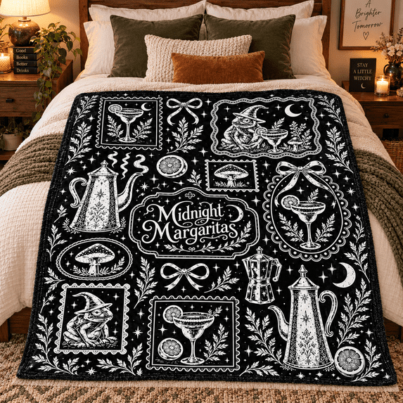Magic Storage Design Midnight Margaritas Practical Magic Gothic Halloween Flannel Throw ...