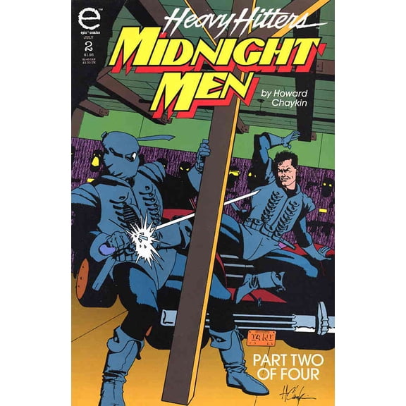 Midnight Men #2 VF ; Epic Comic Book