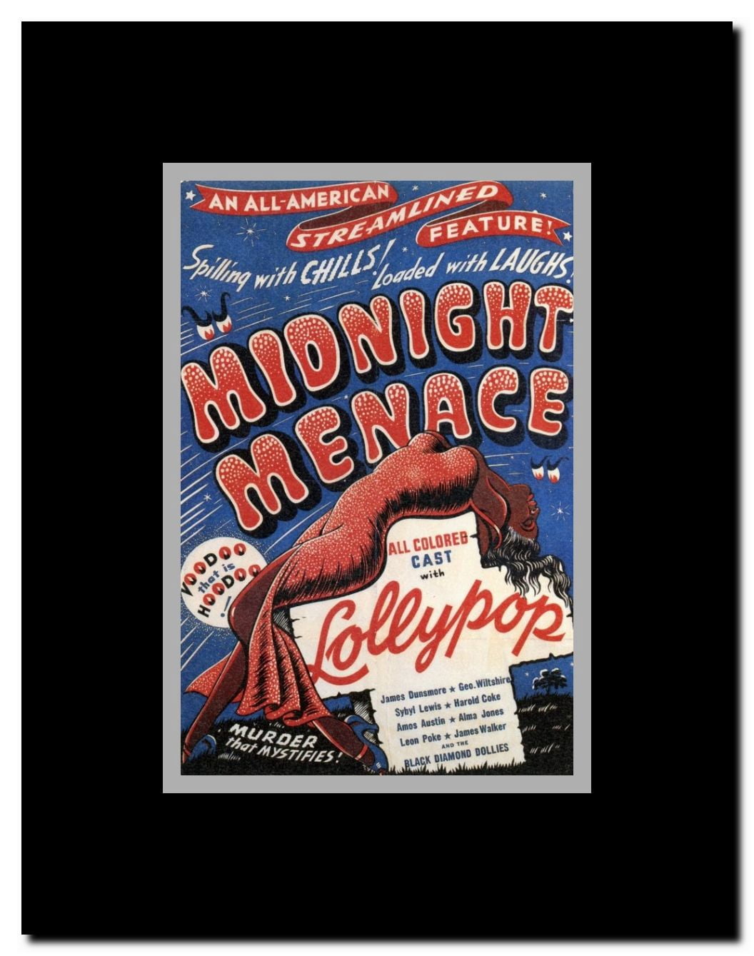 Midnight Menace Framed Movie Poster