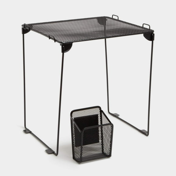Midnight Mesh Shelf + Locker Cup Black