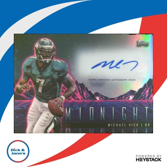 Midnight Michael Vick HZS-MV Horizon Signatures Autographed Topps Football Card Philadelphia Eagles