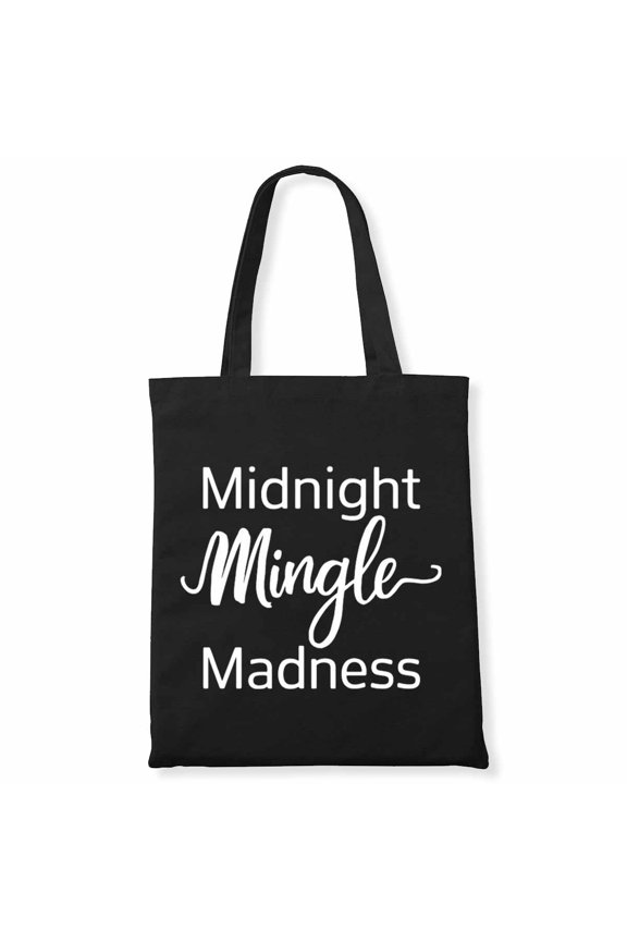 Midnight Mingle Madness Shirt For Women Retro Funny Horror Zombie Halloween Canvas Bag 1Pc