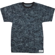 Midnight Navy Blue Digital Camouflage Short Sleeve T-Shirt with ARMY UNIVERSE Pin - Size Large 41-45