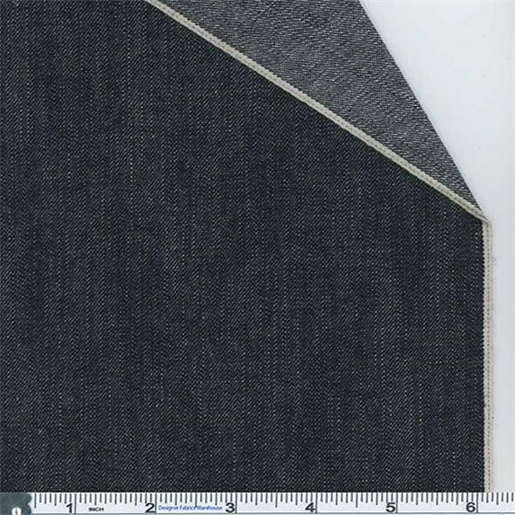 Midnight Navy Selvedge Denim, Fabric Sold By the Yard