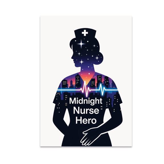 Midnight Nurse Hero Wall Art - Night Shift Nurse - 13x19 Poster Print