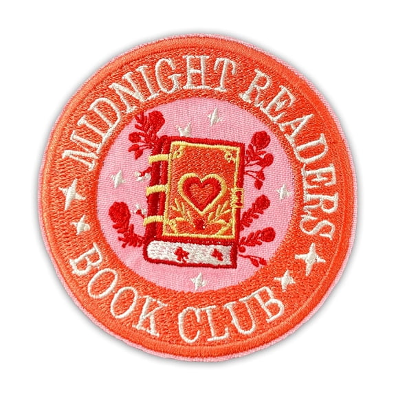Midnight Readers Book Club Patch Funny One More Chapter, Book Lover, Iron On Sew On Embroidery Fabric Applique Morale Patches Reading Bookish For Backpack Vest Hat Dog Harness Gifts Mom Dad