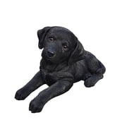 Hi-Line Gift Ltd. Midnight Reverie Sleek Black Polyresin Lying Labrador Figurine