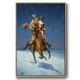 thumbnail image 1 of Midnight Rider - Framed Gallery Wrapped Holiday Canvas - 25 x 37 - Natural Wood Frame, 1 of 8