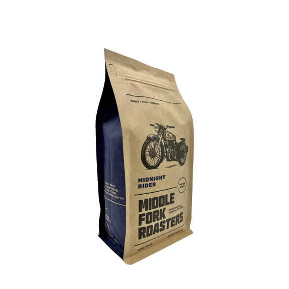 Midnight Rider - Roasted by Middle Fork Roasters - Freshly Ground Coffee - 12oz Bag