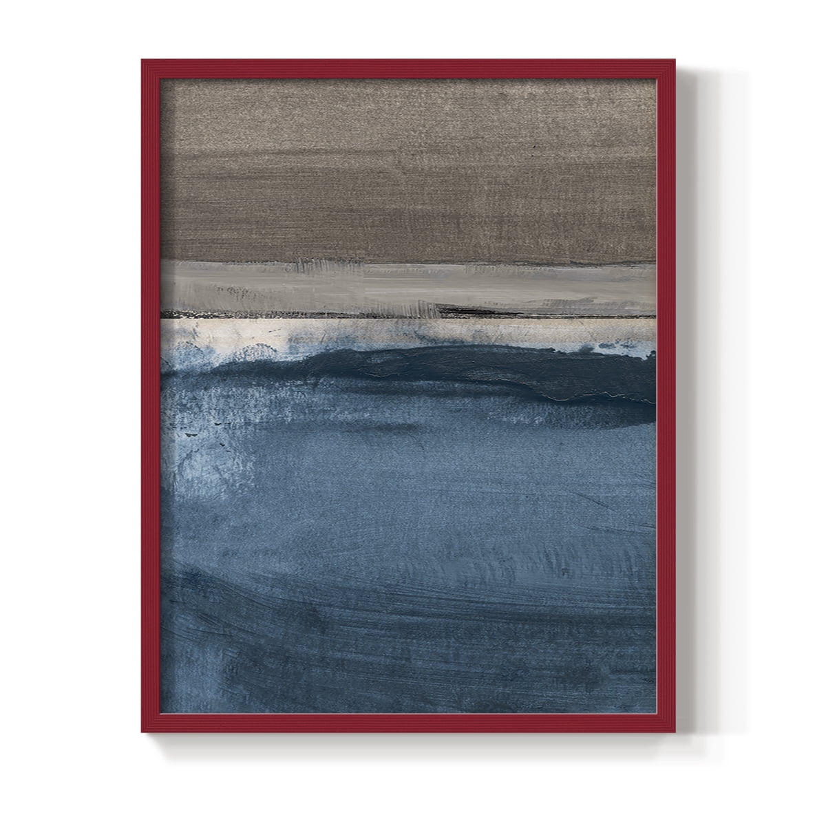 Midnight Sky I in Red Solid Wood 8 x 10 Framed Print