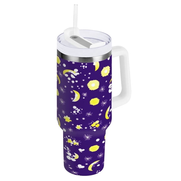 Midnight Star Water Bottles 30oz Insulated Tumblers Double-Walled Ergonomic Handle Leak Proof