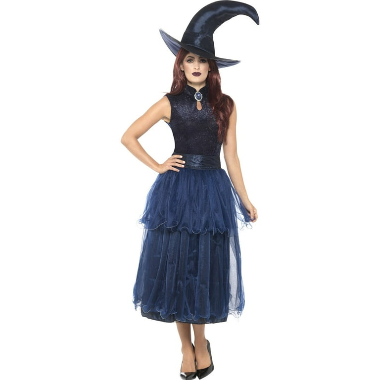Midnight Witch Costume Blue Deluxe Dress Midnight Witch Costume Blue Deluxe Dress
