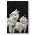 thumbnail image 1 of Midnight Wolves Framed Premium Gallery Wrapped Canvas - Ready to Hang - 25 x 37 - White Floating Frame, 1 of 9
