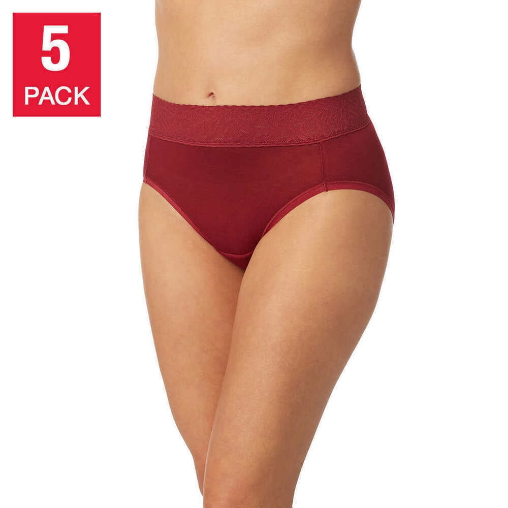Midnight by Carole Hochman Hi Cut 5-pack Womens Intimates panties Multi  Size S 