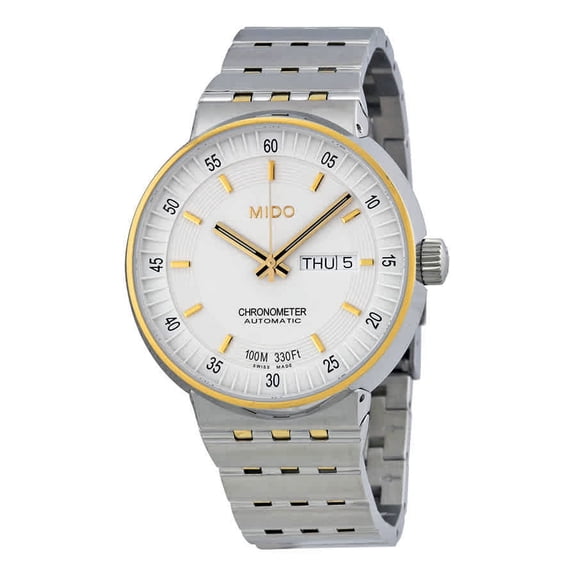 Mido All Dial Chronometer Automatic White Cream Dial Two-tone Men's Watch M83409B111