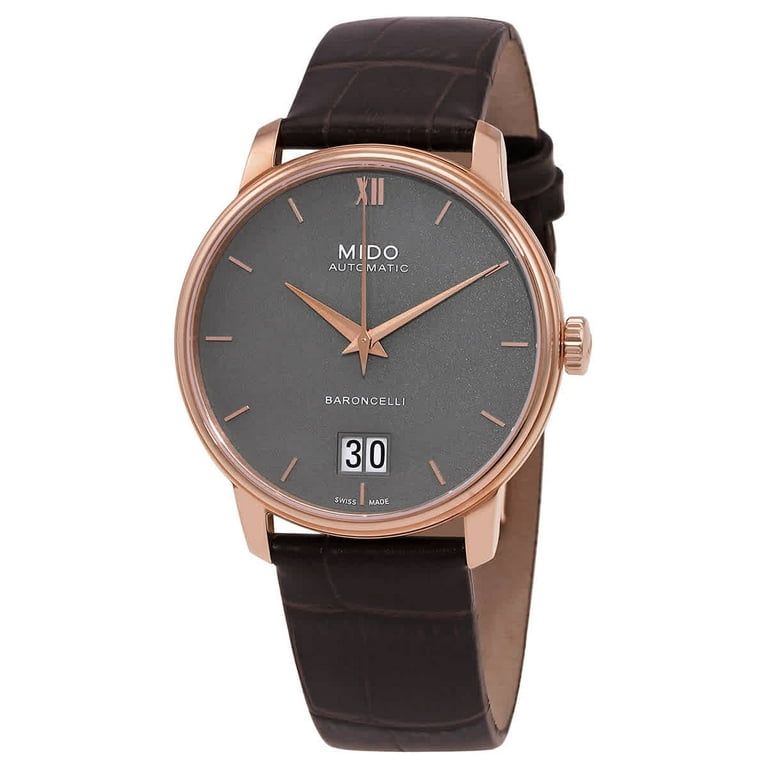 Mido Baroncelli Automatic Grey Dial Watch M0274263608800 - Walmart.com