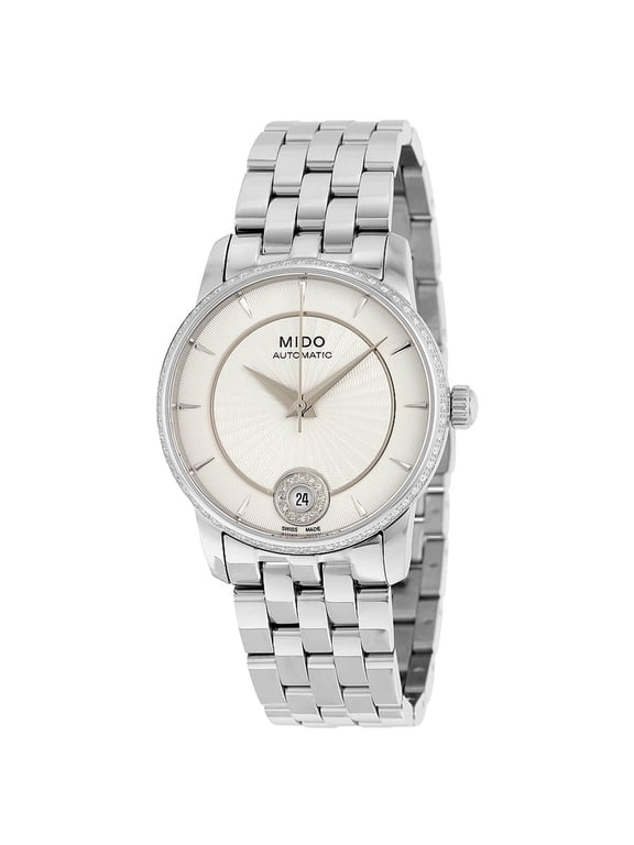 Baroncelli II Automatic Silver Dial Diamond Stainless Steel Watch M0072076103600