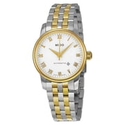 Mido Baroncelli II Automatic White Dial Two-tone Ladies Watch M76009261
