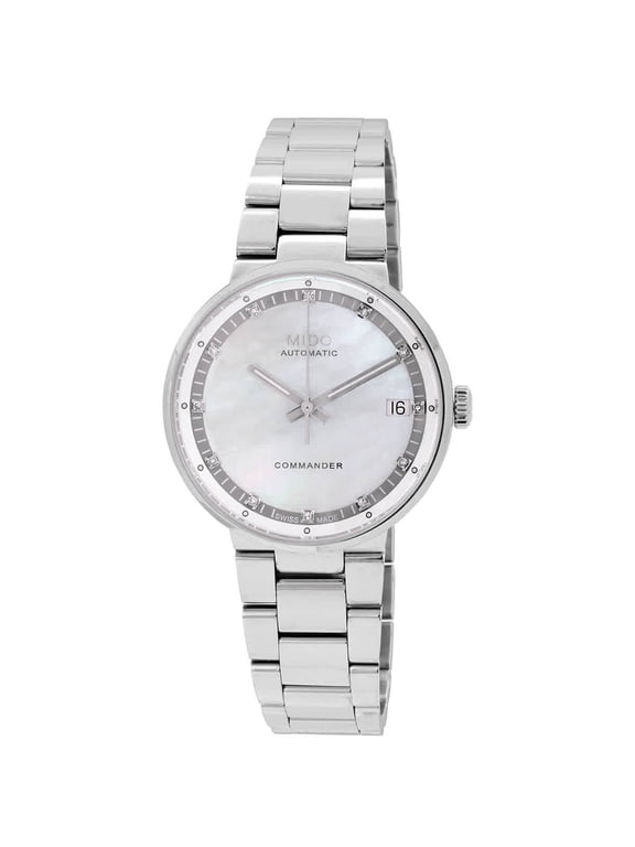 Commander II Automatic Diamond White Mother of Pearl Dial Ladies Watch M0142071111680
