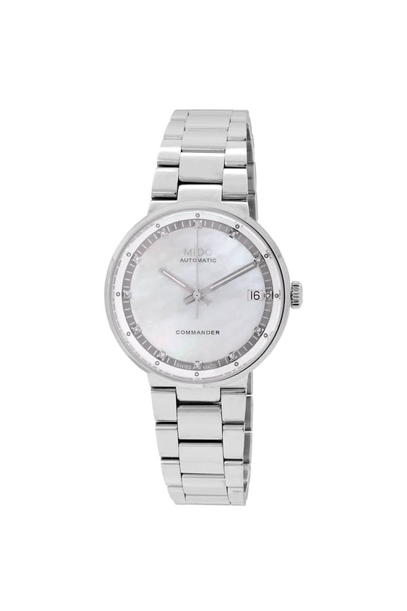 Commander II Automatic Diamond White Mother of Pearl Dial Ladies Watch M0142071111680