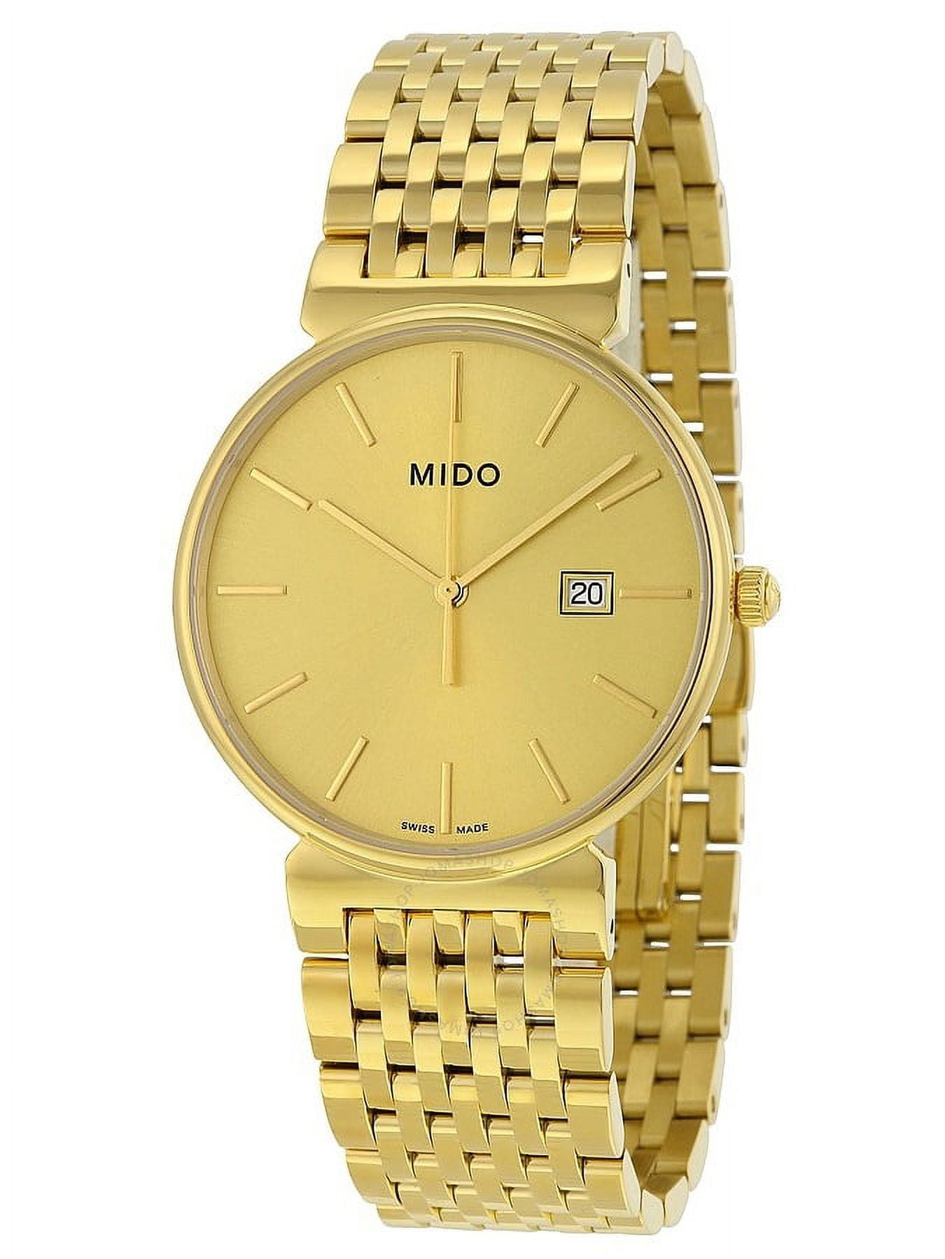 Mido Dorada Gold Dial Gold-plated Mens Watch M0096103302100