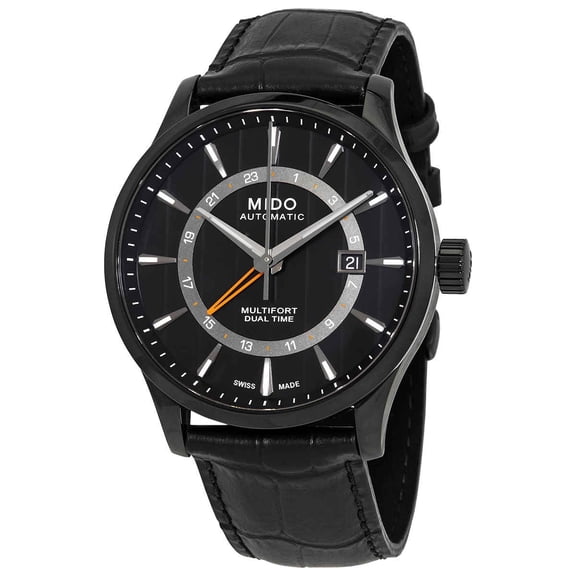 Mido Multifort Dual Time Automatic Black Dial Men's Watch M0384293605100