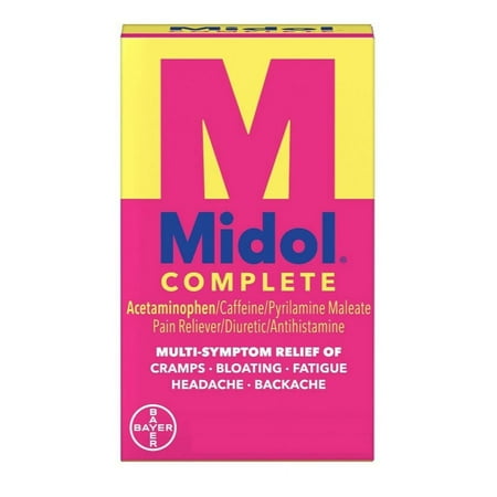 Midol Acetaminophen Menstrual Symptom Relief Tablets (100 Caplets)