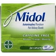 thumbnail image 1 of Midol, Caffeine Free, Menstrual Period Symptoms Relief Including Premenstrual Cramps, Pain, Headache, and Bloating, For Teens and Adults, Caplets, 24 Count, 1 of 10