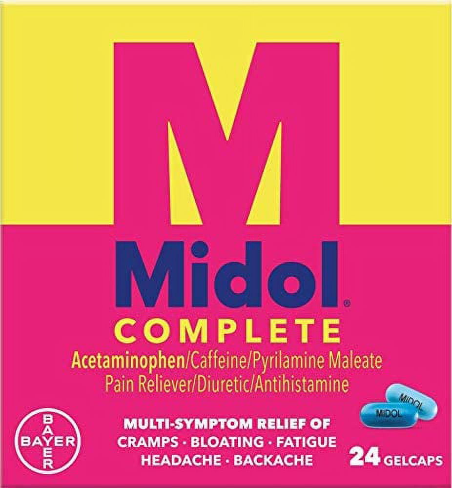 Midol Complete Maximum Strength Acetaminophen Menstrual Pain Reliever, 24 ct