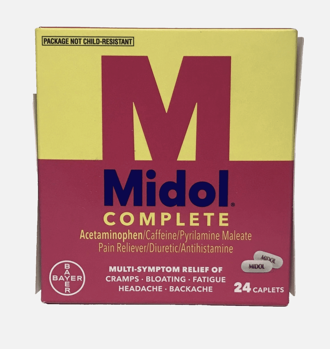 Midol Complete Maximum Strength Acetaminophen Menstrual Pain Reliever, 24 ct