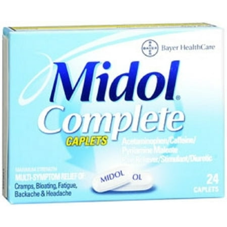 Midol® Complete - Pain Relief - 500 mg / 60 mg / 15 mg Strength - Caplet - 24 per Box