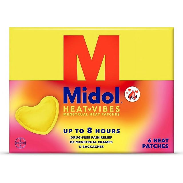 Midol Heat Vibes Menstrual Pain Relief Heat Patches for Menstrual